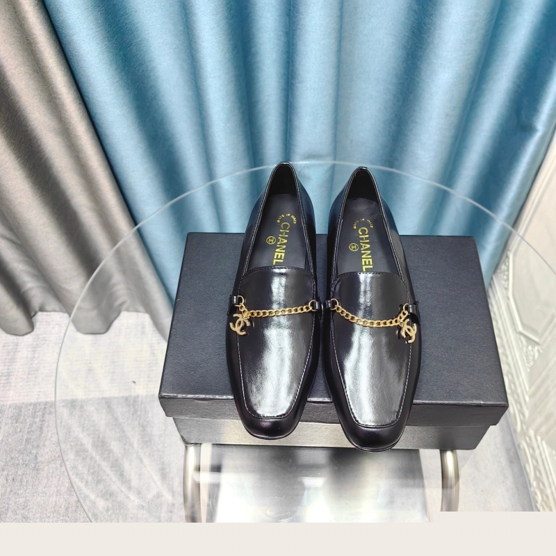 Ch*el leather shoes